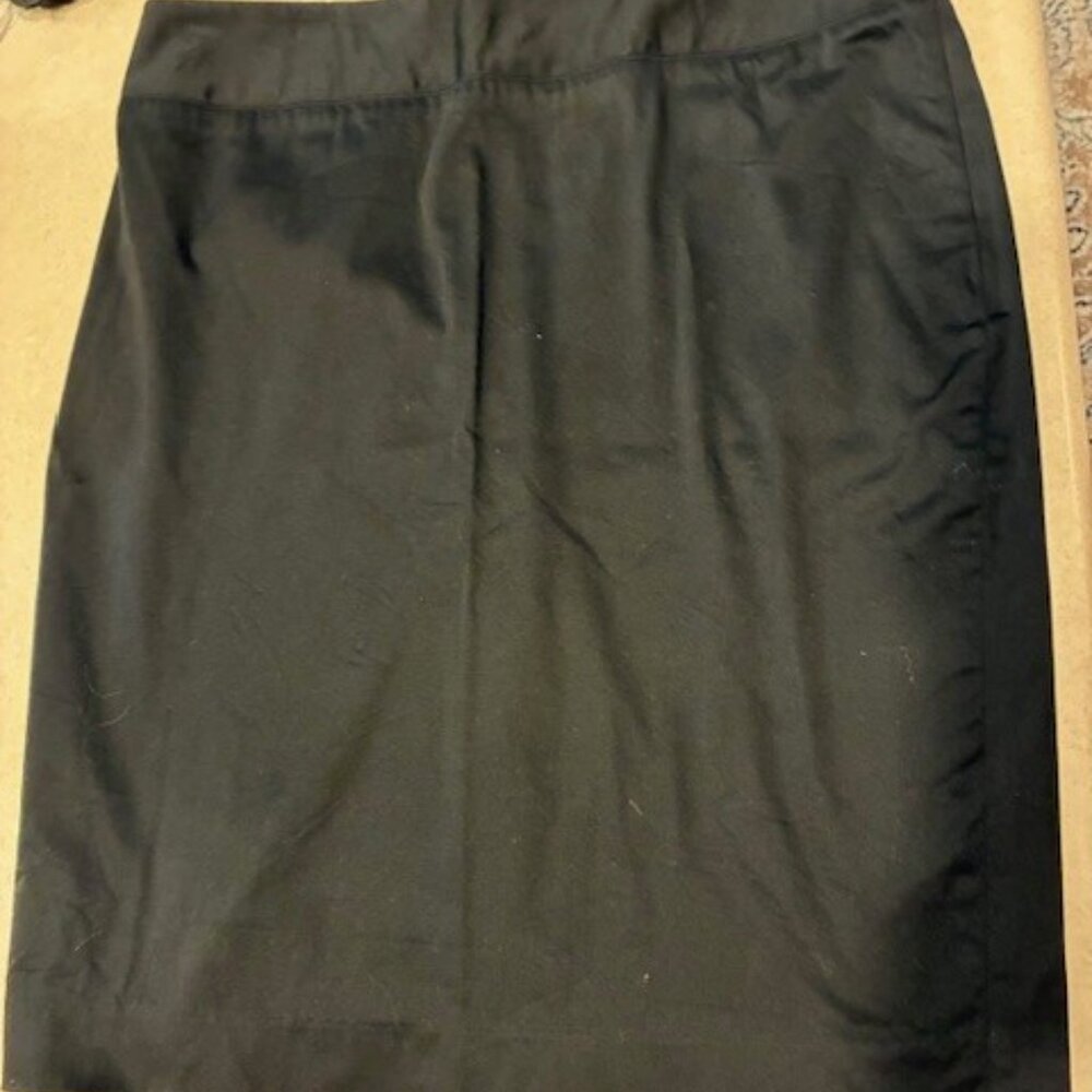 Alfani Women's Black Side Zip Rear Slit 23.5" Pencil Skirt No Size -Approx 10/L